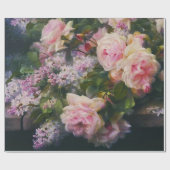 Victoriaans Rozen en Lilacs Cadeaupapier (Vlak)