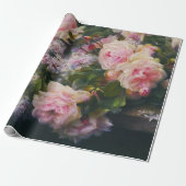 Victoriaans Rozen en Lilacs Cadeaupapier (Uitgerold)