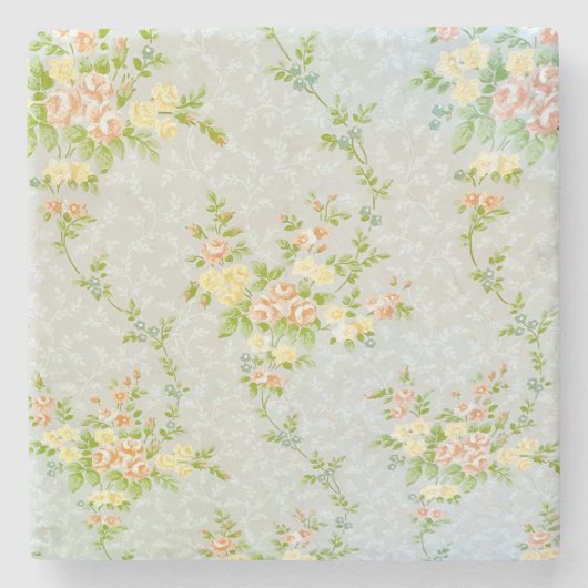 Victoriaans Rozen en wijnstokken Onderzetter (Voorkant)