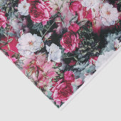 Victoriaans Rozen Floral roze zwart Tissuepapier (Detail)