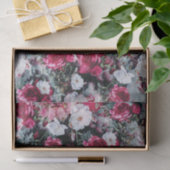 Victoriaans Rozen Floral roze zwart Tissuepapier (Geschenk)