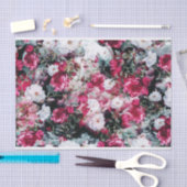 Victoriaans Rozen Floral roze zwart Tissuepapier (Craft)