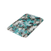 Victoriaans Rozen Floral turquoise blauwgroen zwar Badmat (Gekanteld)