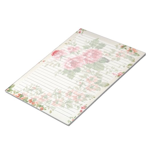 Victoriaans Rozen medio eeuw met brede gereguleerd Notitieblok (Schuin)