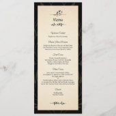 Victoriaans Rozen Menu (Voorkant)