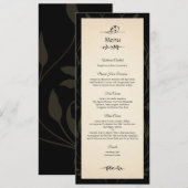 Victoriaans Rozen Menu (Voorkant / Achterkant)