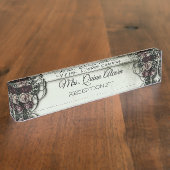 Victoriaans rozen met chemische naam bord naambordje (Zijkant)