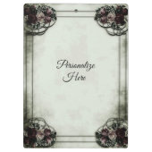 Victoriaans rozen met een kookplaat klembord (Achterkant)