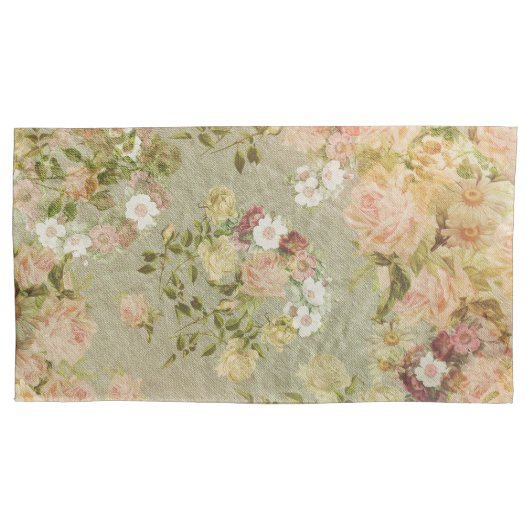 Victoriaans Rozen piloten, koningsgrootte Kussensloop (Voorkant-Links)