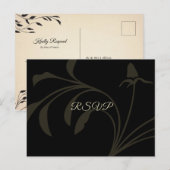 Victoriaans Rozen RSVP Briefkaart (Voorkant / Achterkant)
