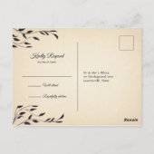 Victoriaans Rozen RSVP Briefkaart (Achterkant)