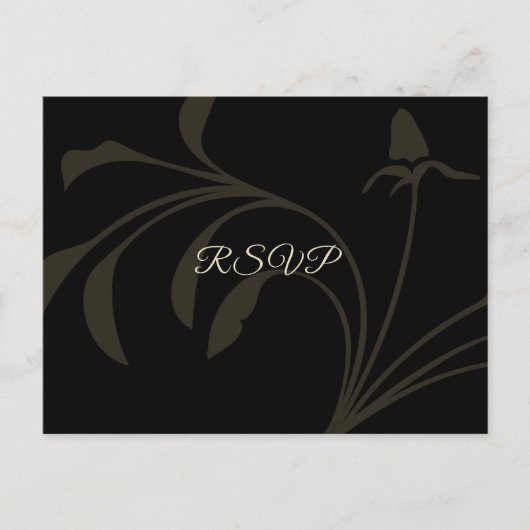 Victoriaans Rozen RSVP Briefkaart (Voorkant)