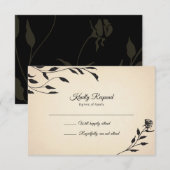 Victoriaans Rozen RSVP Kaartje (Voorkant / Achterkant)