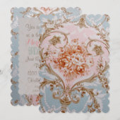 Victoriaans Rozen - Uitnodigingen / RSVP-bruiloft (Voorkant / Achterkant)