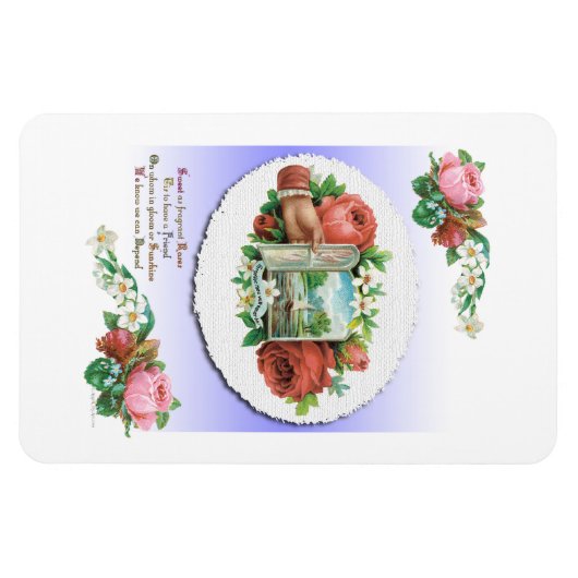  Victoriaans Rozen Vriendschapskunst Magneet (Horizontaal)