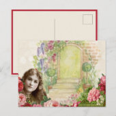 Victoriaans Rozen Vrouw Briefkaart (Voorkant / Achterkant)