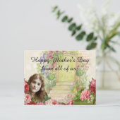 Victoriaans Rozen Vrouw deur Briefkaart (Staand voorkant)