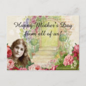 Victoriaans Rozen Vrouw deur Briefkaart (Voorkant)