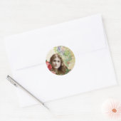 Victoriaans Rozen Vrouw Sticker (Envelop)