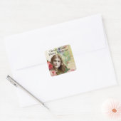 Victoriaans Rozen Vrouw Stickers (Envelop)