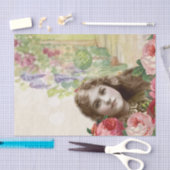 Victoriaans Rozen Vrouw Weefselpapier Tissuepapier (Craft)