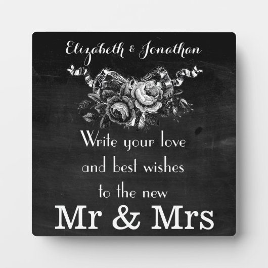  Victoriaans Rozen Wedding Guestbook Fotoplaat (Voorkant)