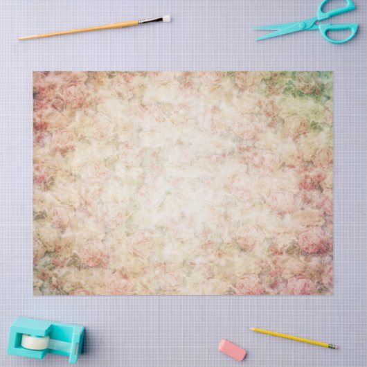 Victoriaans Rozen - Weefselpapier ontkoppelen Tissuepapier (Craft)