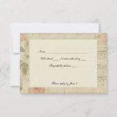 Victoriaans rsvp voor muziek en Roos met enveloppe (Voorkant)