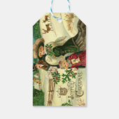 , Victoriaans, rustiek, kerst, patroon, Cadeaulabel (Achterkant)