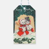 , Victoriaans, rustiek, kerst, patroon, Cadeaulabel (Achterkant)