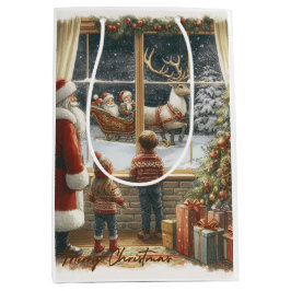 Victoriaans rustieke kerst Kaart Medium Cadeauzakje