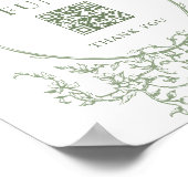 Victoriaans Sage Green Honeymoon Fund Poster (Hoek)
