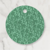 Victoriaans Sage Green Paisley Like Design Bedankjes Labels (Voorkant)