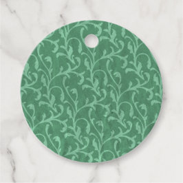 Victoriaans Sage Green Paisley Like Design Bedankjes Labels