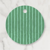 Victoriaans Sage Green Stripes Bedankjes Labels (Voorkant)