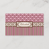 Victoriaans salon Elegant Wild West Cowgirl Damask Visitekaartje (Achterkant)