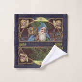 Victoriaans Santa Angels Kerst Antiek Bad Handdoek (Wasdoekje)