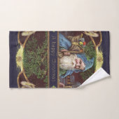 Victoriaans Santa Angels Kerst Antiek Bad Handdoek (Handdoek)