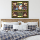Victoriaans Santa Angels Kerst Antiek Canvas Afdruk (Insitu (Slaapkamer))
