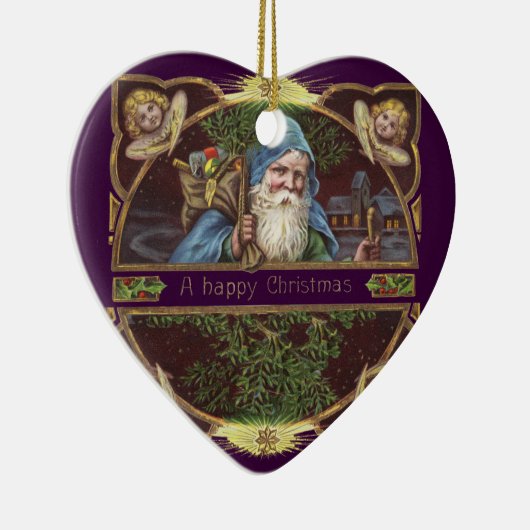 Victoriaans Santa Angels Kerst Antiek Keramisch Ornament (Rechts)