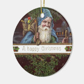 Victoriaans Santa Angels Kerst Antiek Keramisch Ornament (Links)