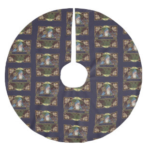 Victoriaans Santa Angels Kerst Antiek Kerstboom Rok