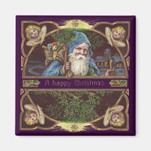 Victoriaans Santa Angels Kerst Antiek Magneet