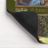 Victoriaans Santa Angels Kerst Antiek Muismat (Hoek)