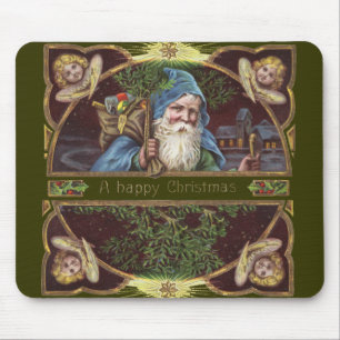 Victoriaans Santa Angels Kerst Antiek Muismat