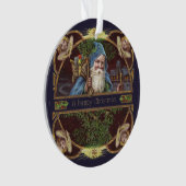 Victoriaans Santa Angels Kerst Antiek Ornament (voorkant)
