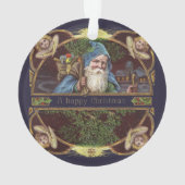 Victoriaans Santa Angels Kerst Antiek Ornament (achterkant)