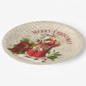 Victoriaans Santa Claus Antiek ontkoppeling Papieren Bordje (Gekanteld)