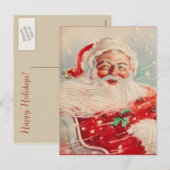 Victoriaans Santa Claus Briefkaart (Voorkant / Achterkant)