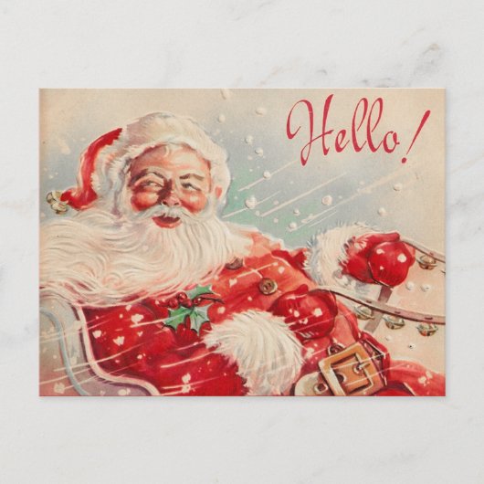 Victoriaans Santa Claus Briefkaart (Voorkant)